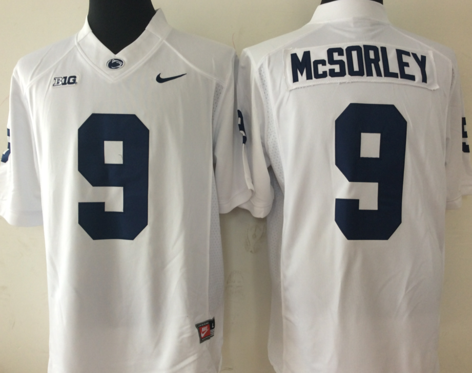NCAA Men Penn State Nittany Lions White #9 MCSORLEY->ncaa teams->NCAA Jersey